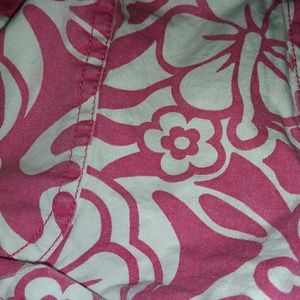 Pink Hawaiian printed shorts